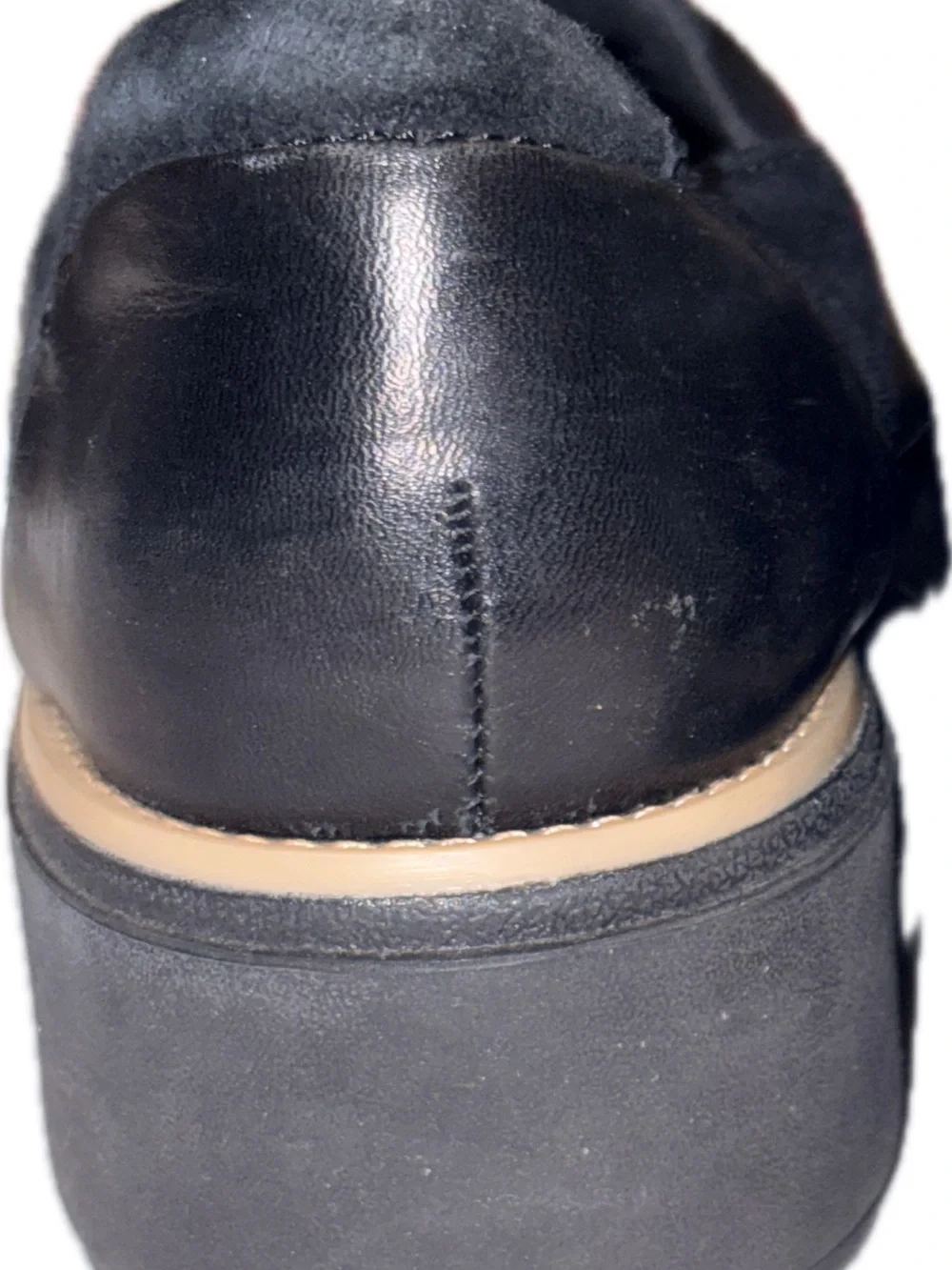 Clarks Sharon Dolly Black Suede Slip On Wedge Loafer